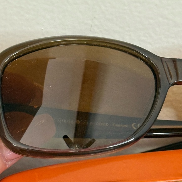 Kate Spade “Cheyenne” Polarized Dark Brown Sunglasses with case main image 11